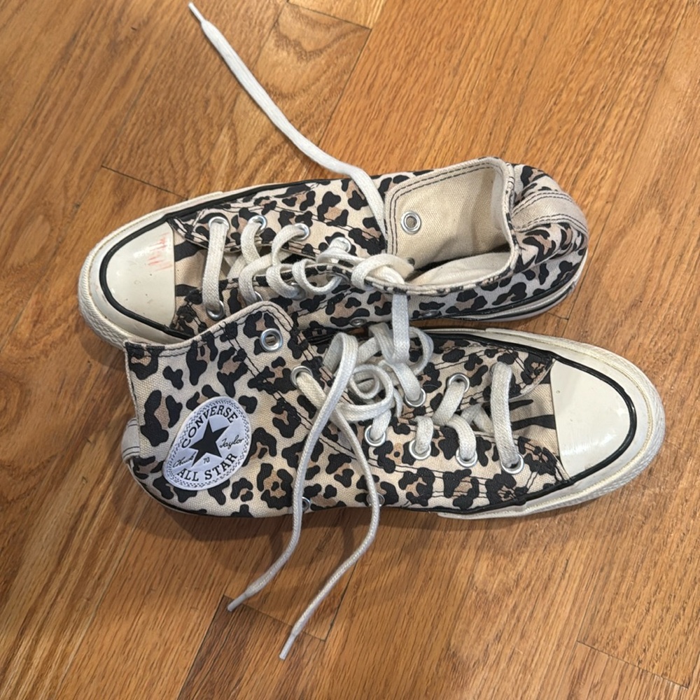 Converse chuck taylors custom leopard print